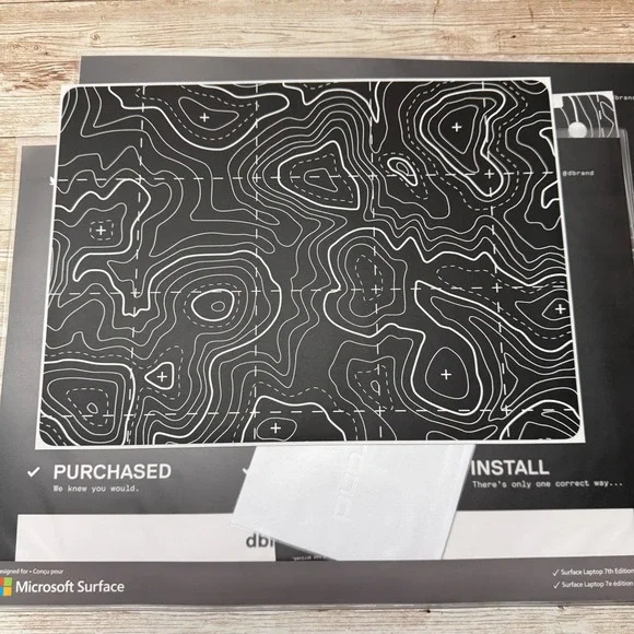 dbrand Laptop Skin Area 51 Black Topographic Microsoft Surface Laptop 7 13.8