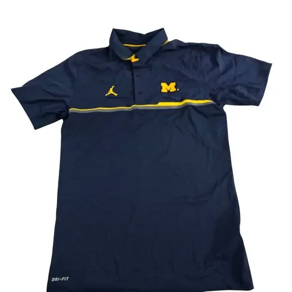 Nike Jordan Michigan wolverines golf‎ polo shirt mens S 6713