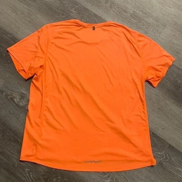 Nike‎ Dri-Fit Neon Orange Workout Athletic Shirt Men XXL Running Bin O-3