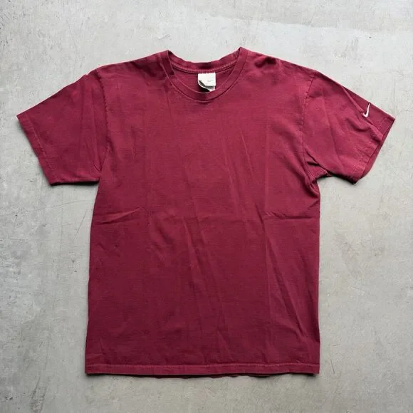 VTG Y2K Nike Mens Sz M Shirt Sleeve Swoosh Check Essential Casual Outdoor