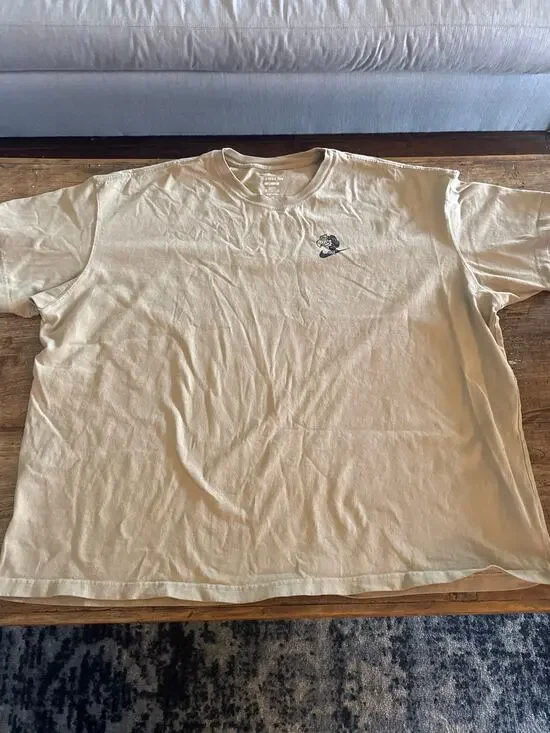 Nike tan Cartoon rounded neck loose fitting oversized Tee 4X