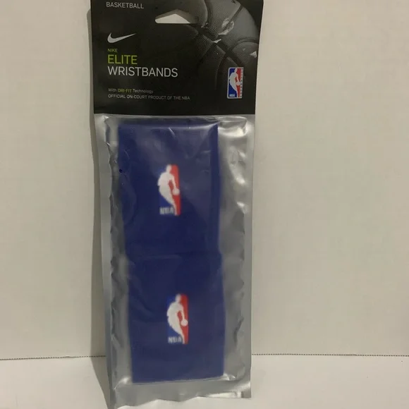 New Nike Elite NBA Dri-Fit Wrist Bands Sweatbands - Navy Adult‎