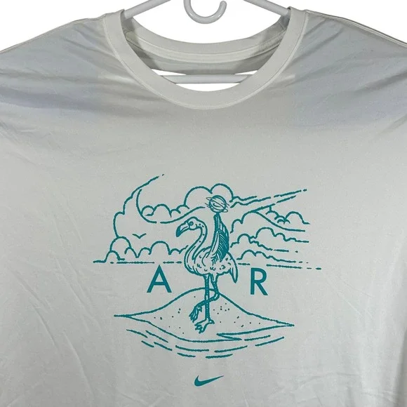 Nike Dri-FIT Flamingo Air Graphic T-Shirt White HJ3472-100 Mens 4XL