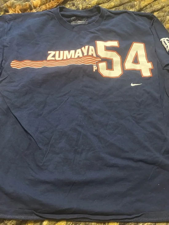 Nike Navy T-Shirt with White Gothic 'D' Logo