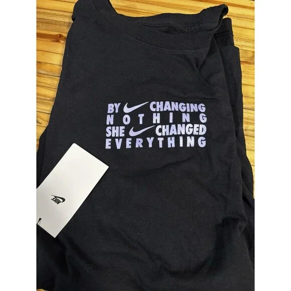 Serena Williams Nike Shirt Mens XL Black Purple Tennis Tee FN4908-1010 Changing