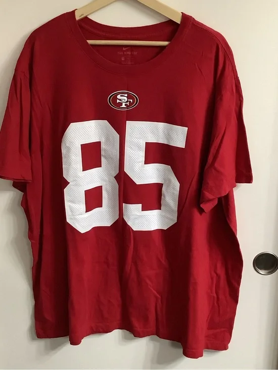 Nike San Francisco 49ers George Kittle #85 T-Shirt Men's 3XL Red SF Tee Jersey
