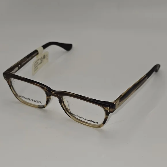 JONAS PAUL Lincoln/Lauren SSH Brown Horn Unisex Kids Square Eyeglasses 45-16-125