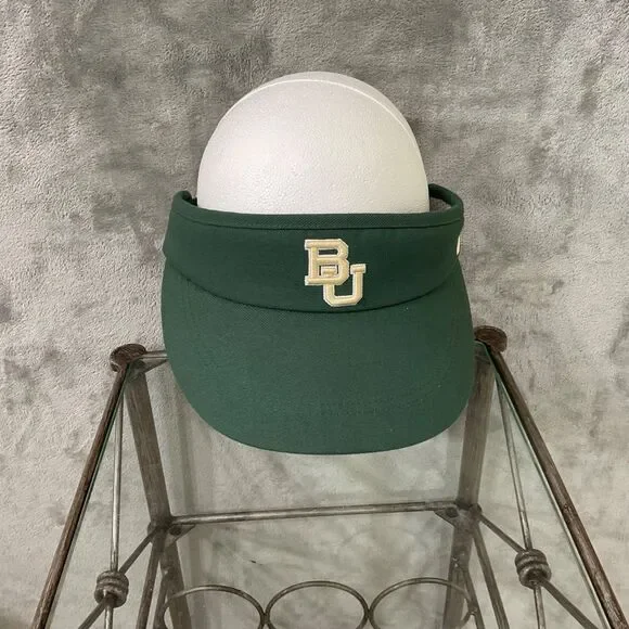 Baylor University Nike Dri Fit BU Adjustable Sun Visor Cap Hat OSFM Green