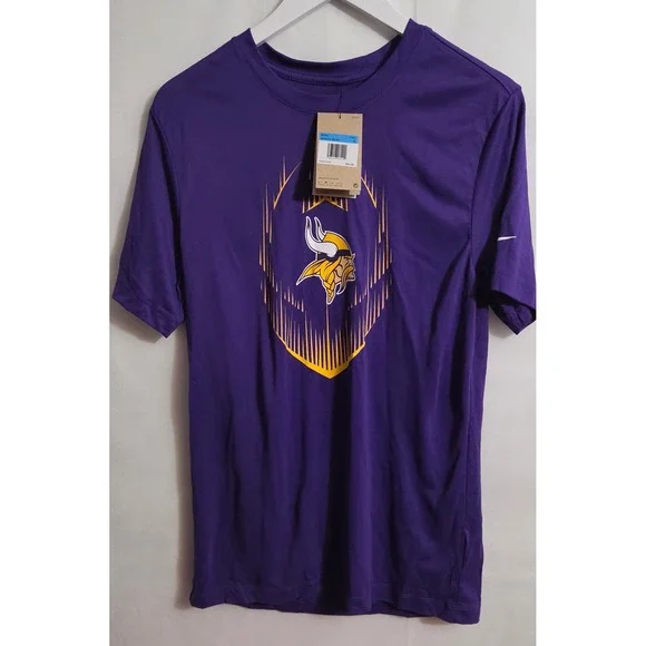 Nike T-Shirt Mens Medium Purple New Minnesota‎ Vikings Dri-FIT NFL Tee NKGK-51L