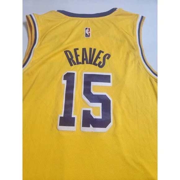 Nike Lakers Austin Reaves #15 Swingman Jersey 54 2XL NBA Bibigo Gold