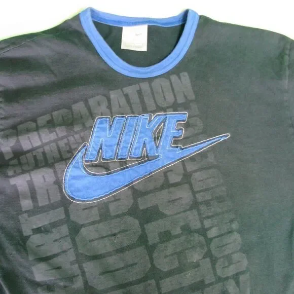 Vintage Nike Embroidered Spell Out Ringer T-Shirt