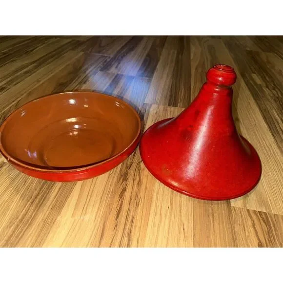 Ceramic Tangine Red Clay‎ Cooking Moroccan Cuisine