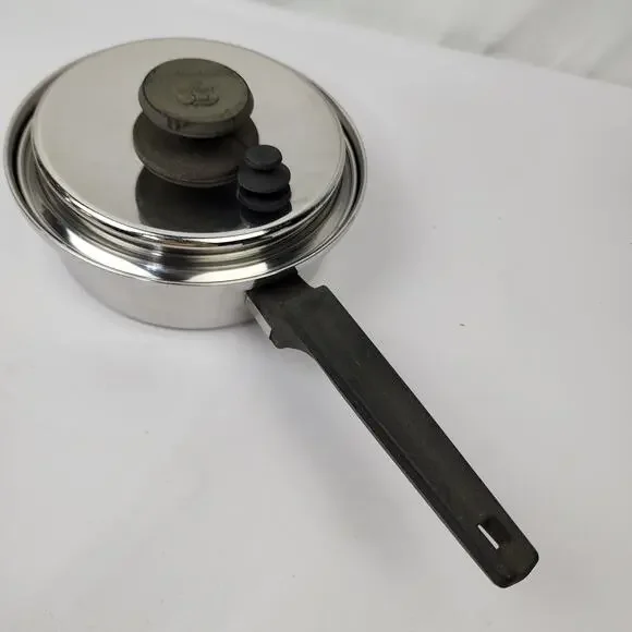 Royal Prestige 7 Ply SS Titanium Copper Silver Alloy 1qt Saucepan W/Vented Lid