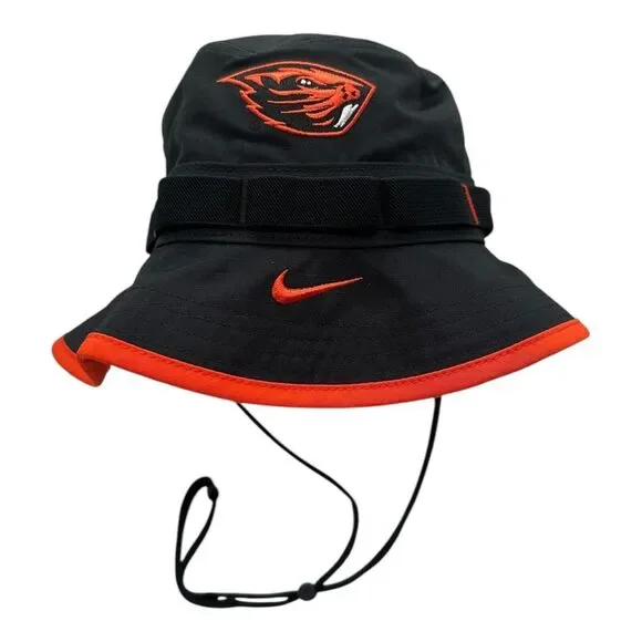 Nike Oregon State Beavers Apex Bucket Hat Cap Size M‎ Black NCAA Boonie