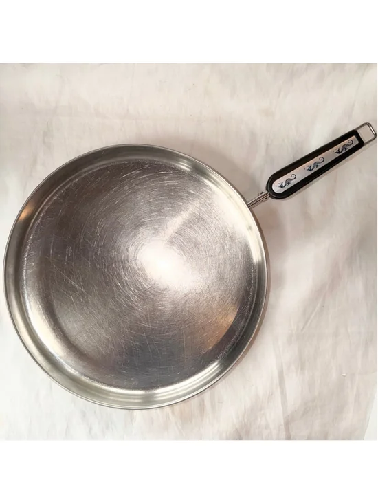 Vintage HTF Revere Ware Neptune 12” Copper Bottom Frying Pan Seahorse Handle