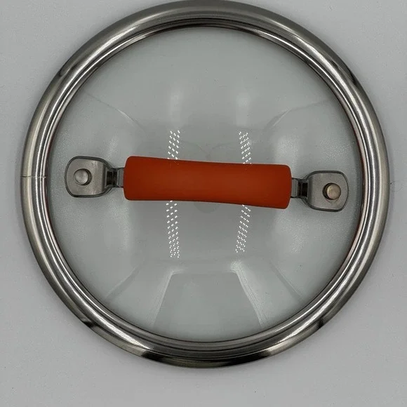 Rachel Ray Glass Replacement Lid Rubber‎ Orange Handle 7