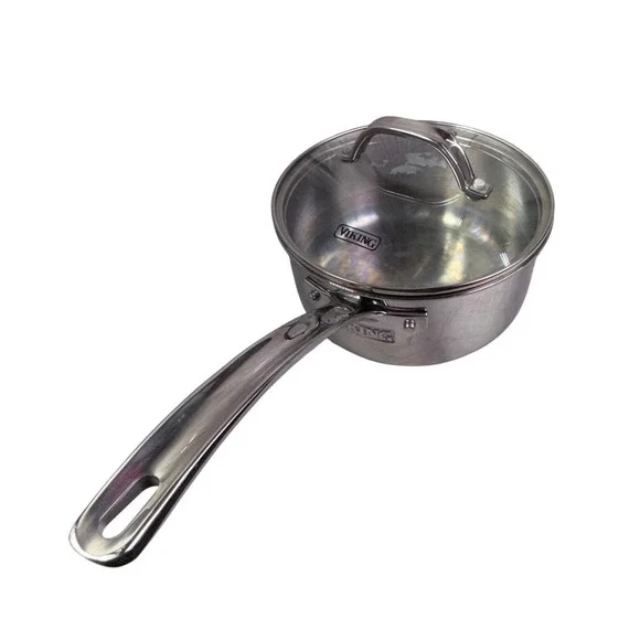 Viking 3-Ply Stainless Steel 2 Quart Saucepan  Glass Lid 40011-0122 Induction