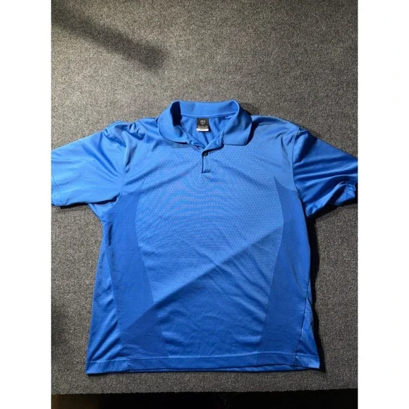 Nike Golf Mens Dri-FIT Polo Shirt Blue Short Sleeve Mesh Large 194474-474