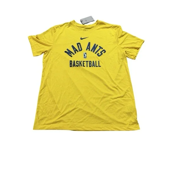 Nike G League Fort Wayne Mad Ants Yellow Dri Fit T-shirt - New - Large - $35