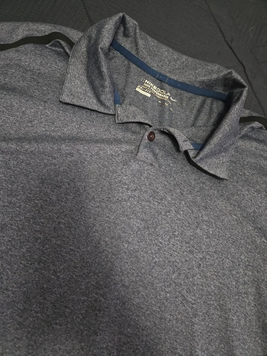 Nike Men's Heather Navy Tour Performance Polo Dri-fit 2xl