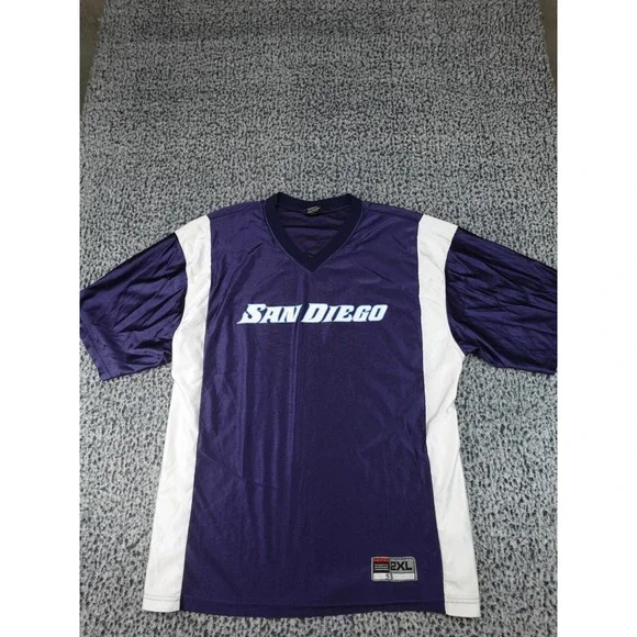 Nike Jersey Mens XXL Purple San Diego Vintage 90s Made in USA V-Neck Graphic