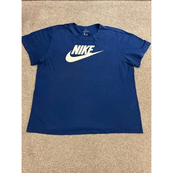 Nike Graphic T-Shirt Mens XXL Blue Excellent Futura Logo Short Sleeve Tee