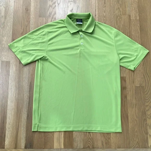 Nike Golf Men’s Lime Green Dri-Fit Polo Polyester Short Sleeve Shirt Top