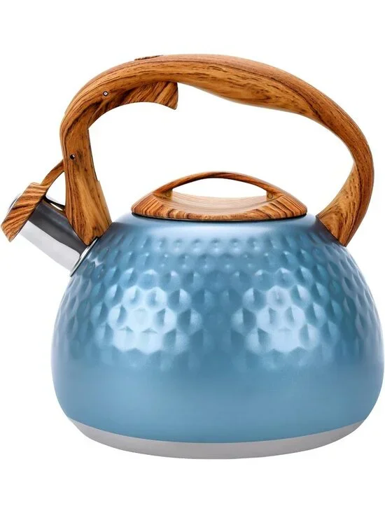 GGC 3.1QT DiamondBlue Stainless Steel Whistling Tea Kettle For Kitchen Stove Top
