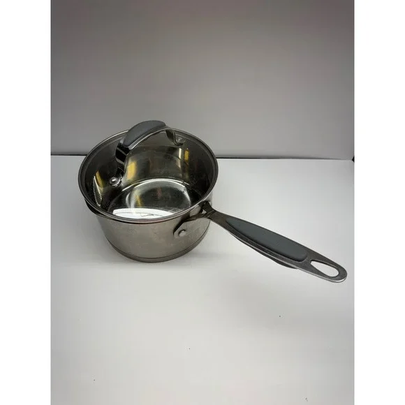 David Burke 2.5 Quart Stainless Steel Saucepan with Straining Lid and Pour Spout