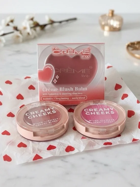 The Crème shop and Ruby Rose CREAMY CHEEKS BLUSH bundle
