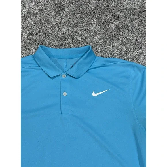 Nike Performance Dri-FIT Polo Shirt Mens Size Small Blue Short Sleeve