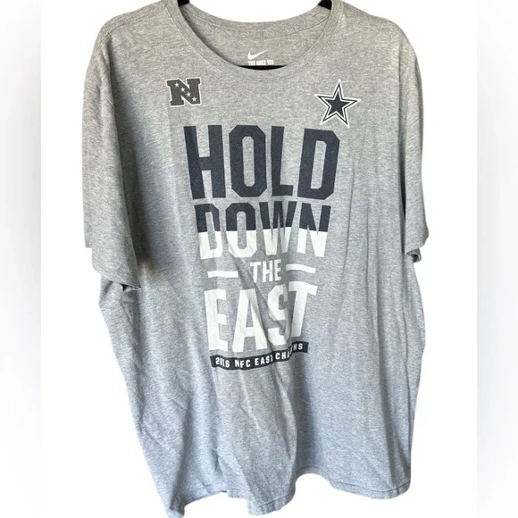 ☑️NIKE - Gray Hold Down the East Men's T-Shirt