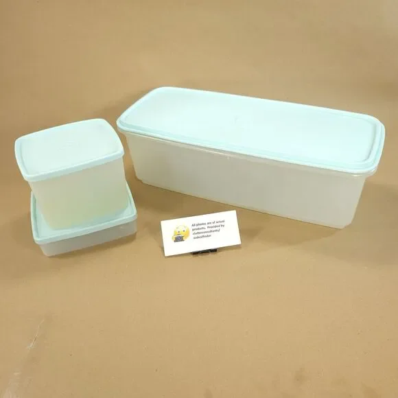 Tupperware Bundle #782 Vegetable Crisper #312 Square Round #670 Sandwich Keeper