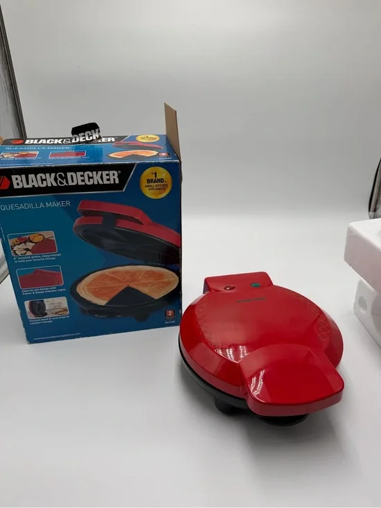 Black & Decker Red Quesadilla Maker with Black Accents