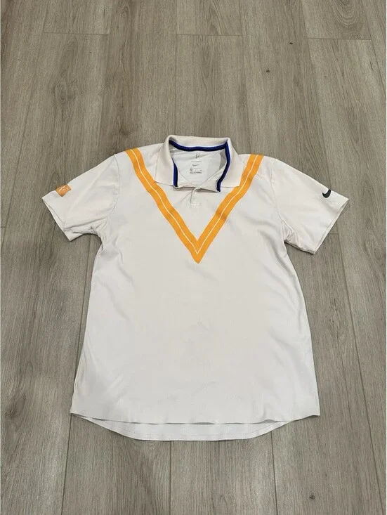 Roger Federer RF Advantage Nike Court Guava Ice Orange Polo Shirt Men's Medium