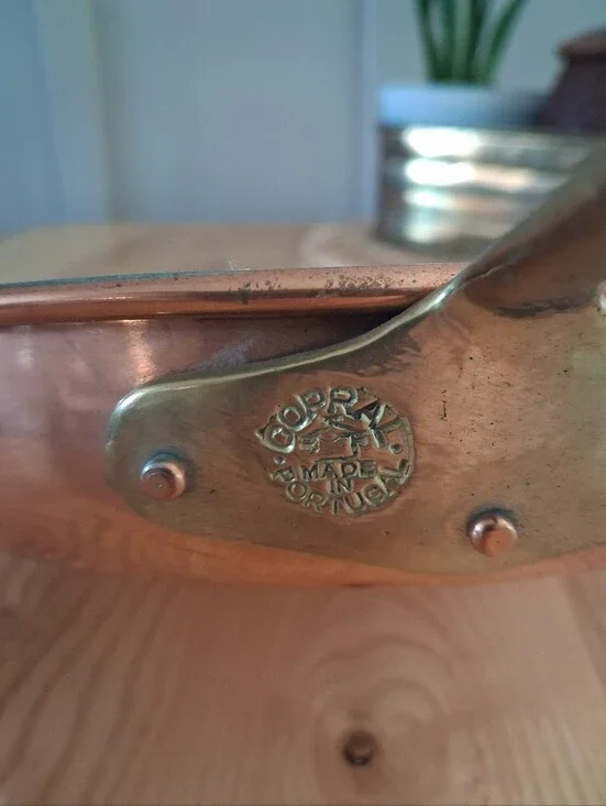 Copral 10inch Copper/Brass Skillet French Kitchen/Vintage/Heirloom Cookware