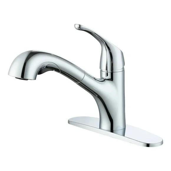 Mainstays Single-Handle Pull-Out Kitchen Faucet Polished Chrome 1 or 3 Hole