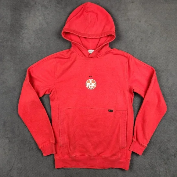 Nike Strike 22 Hoodie Mens Small Red Custon 1FCK Kaiserslautern Soccer Patch