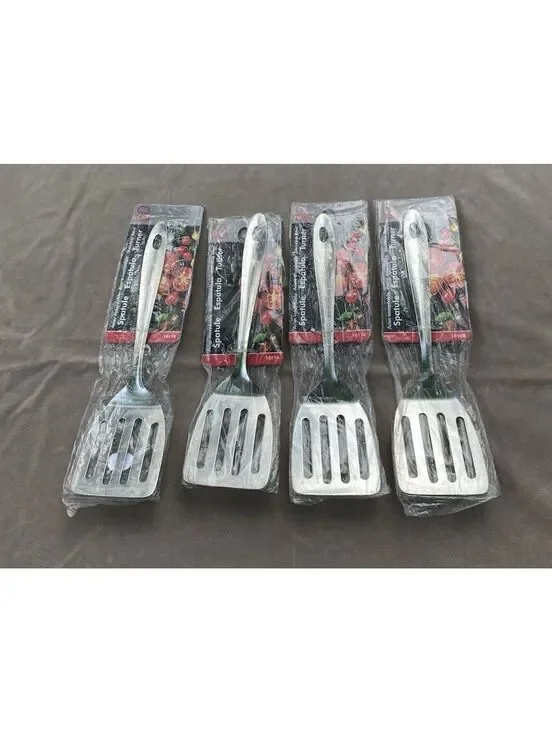 Set of 4 New Chef Craft Select Turner/Spatula, 9.5-inch, Stainless Steel