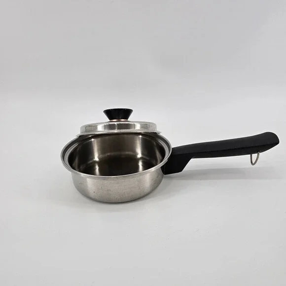 Duncan Hines Saucepan w/Lid 3-Ply 18-8 Stainless Steel Regal Ware Silver 1 Quart