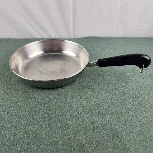 Vintage‎ Revere Ware Stainless Steel 9 Inch -81 Frying Skillet Pan NO LID USA