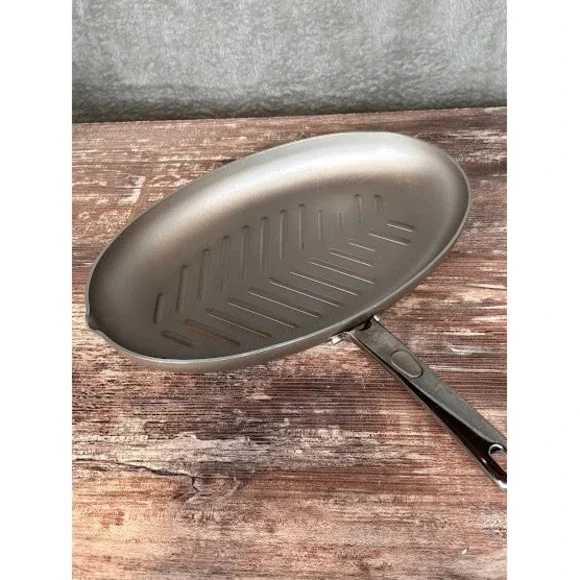 Oval Grill Pan Heavy‎ Duty Cast Aluminum Nonstick Stovetop Cooking