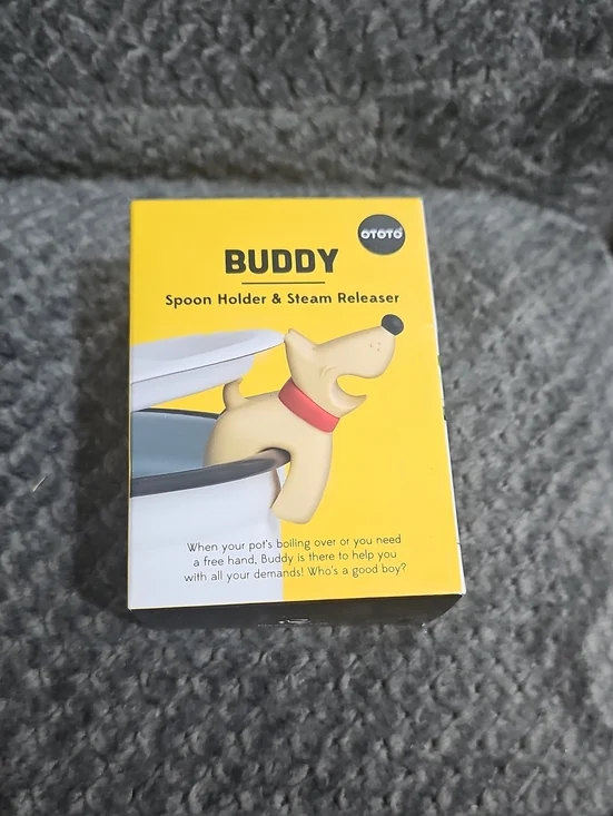 BUDDY Spoon Holder & Steam Releaser - Yellow Packaging