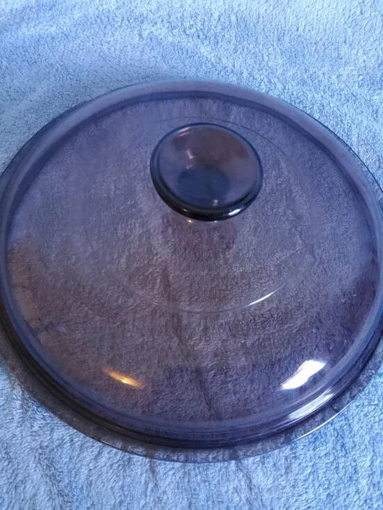 Vintage Pyrex Visions Cranberry Amethyst Purple Glass Lid V-2.5-C 8.5