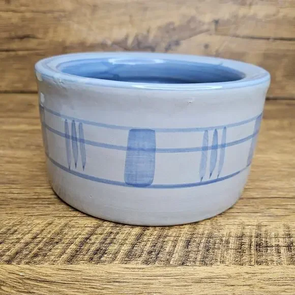 Louisville Stoneware Pottery Blue Grey small mixing cereal soup bowl