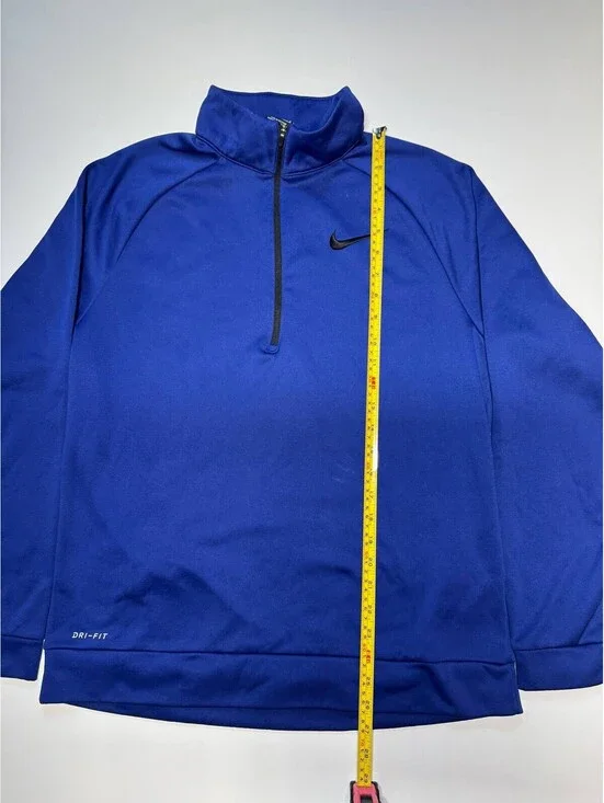 Nike Dri-FIT Blue Quarter Zip Pullover Sweatshirt Men's Size M 836515-455