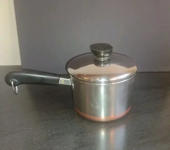 Vintage Revere Ware #82 1.5 Qt Sauce Pan Pot W/ Lid Copper Clad Clinton IL USA