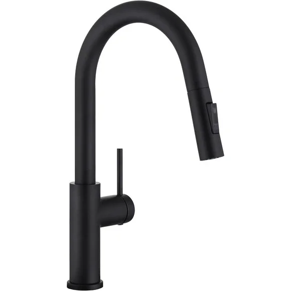 Black Kitchen Faucet Pull Down Sprayer Stainless Steel High Arc Sink Faucet