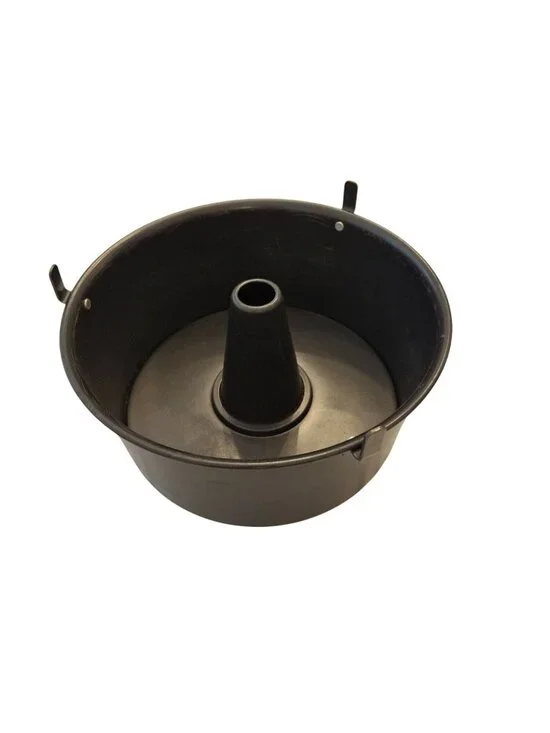 Angel Food Cake Pan 2 Piece Tube Cake Baking Pan Removable Center Insert Black