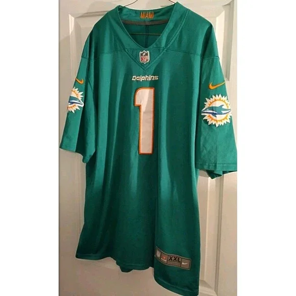 Nike NFL Jersey XXL Miami Dolphins #1 Tua Tagovailia QB Official Aqua Blue